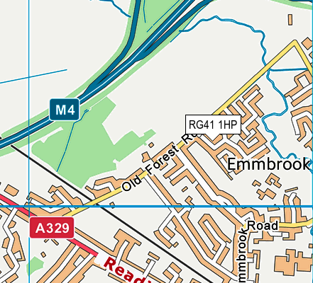 RG41 1HP map - OS VectorMap District (Ordnance Survey)