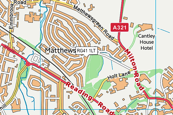 RG41 1LT map - OS VectorMap District (Ordnance Survey)