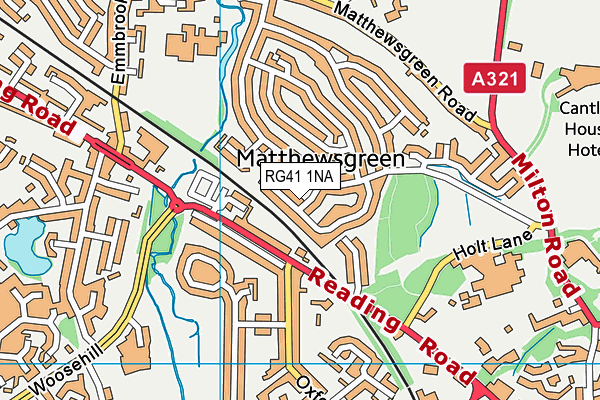 RG41 1NA map - OS VectorMap District (Ordnance Survey)