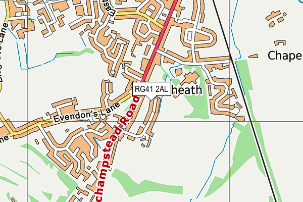 RG41 2AL map - OS VectorMap District (Ordnance Survey)