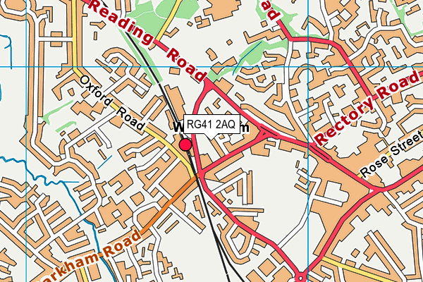 RG41 2AQ map - OS VectorMap District (Ordnance Survey)