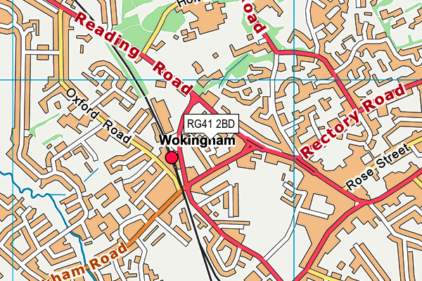 RG41 2BD map - OS VectorMap District (Ordnance Survey)