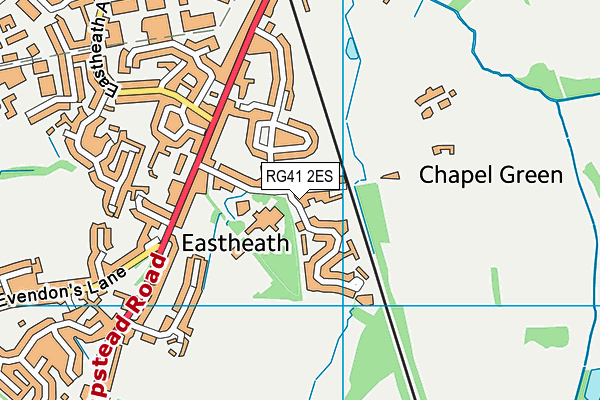 RG41 2ES map - OS VectorMap District (Ordnance Survey)