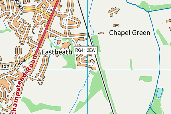 RG41 2EW map - OS VectorMap District (Ordnance Survey)