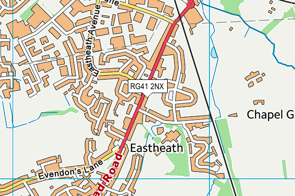 RG41 2NX map - OS VectorMap District (Ordnance Survey)