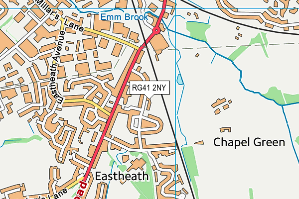 RG41 2NY map - OS VectorMap District (Ordnance Survey)