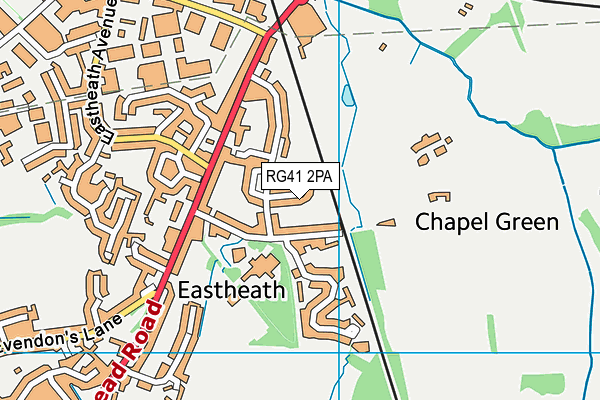 RG41 2PA map - OS VectorMap District (Ordnance Survey)