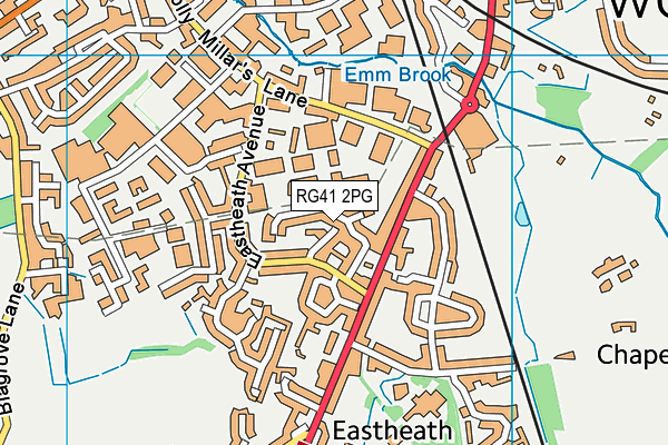 RG41 2PG map - OS VectorMap District (Ordnance Survey)