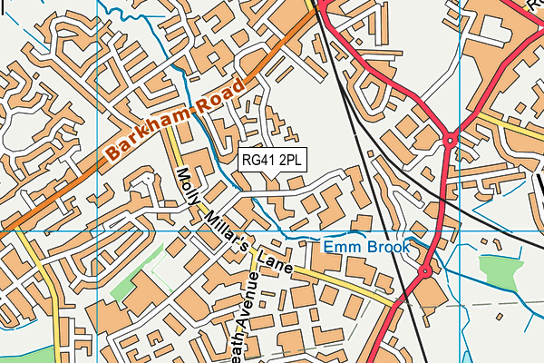 RG41 2PL map - OS VectorMap District (Ordnance Survey)