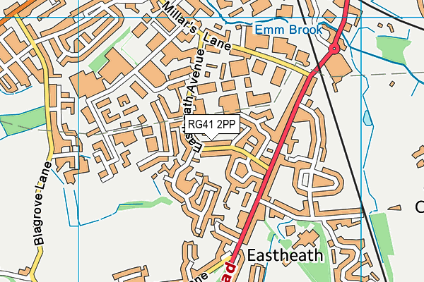 RG41 2PP map - OS VectorMap District (Ordnance Survey)