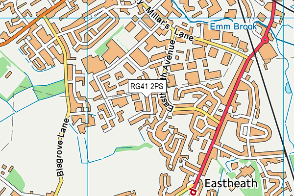 RG41 2PS map - OS VectorMap District (Ordnance Survey)