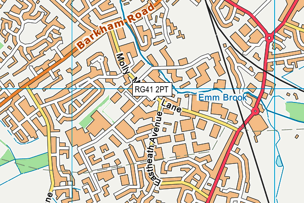 RG41 2PT map - OS VectorMap District (Ordnance Survey)