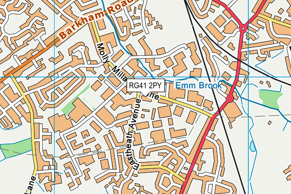 RG41 2PY map - OS VectorMap District (Ordnance Survey)