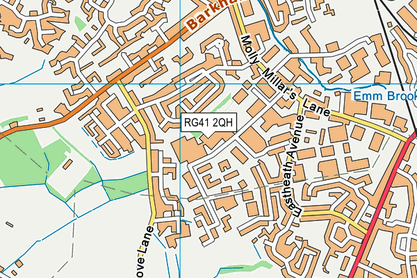 RG41 2QH map - OS VectorMap District (Ordnance Survey)