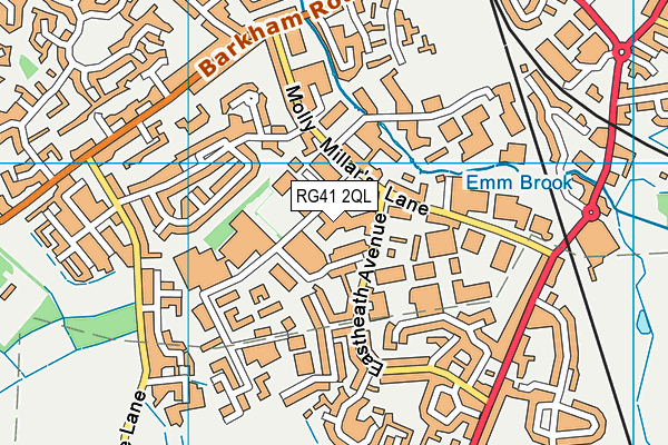 RG41 2QL map - OS VectorMap District (Ordnance Survey)