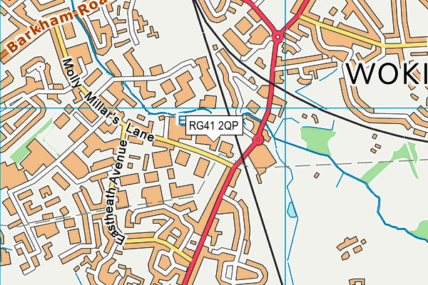 RG41 2QP map - OS VectorMap District (Ordnance Survey)