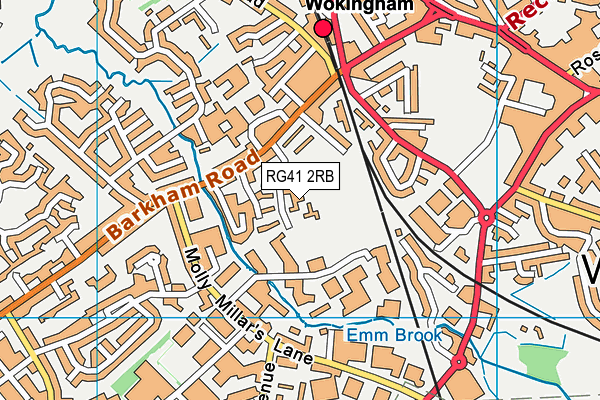 RG41 2RB map - OS VectorMap District (Ordnance Survey)