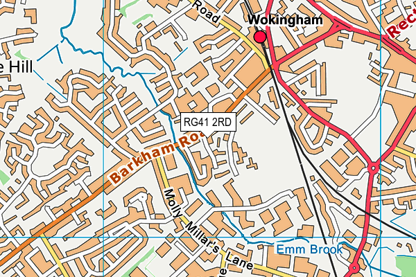 RG41 2RD map - OS VectorMap District (Ordnance Survey)