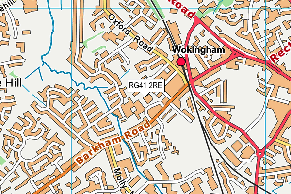 RG41 2RE map - OS VectorMap District (Ordnance Survey)