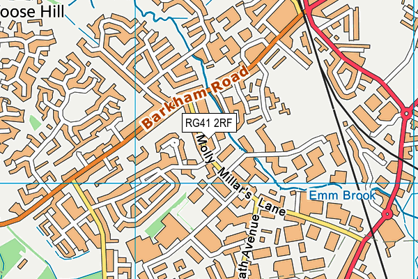 RG41 2RF map - OS VectorMap District (Ordnance Survey)