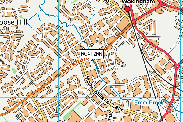 RG41 2RN map - OS VectorMap District (Ordnance Survey)