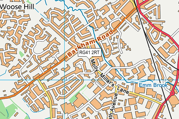 RG41 2RT map - OS VectorMap District (Ordnance Survey)