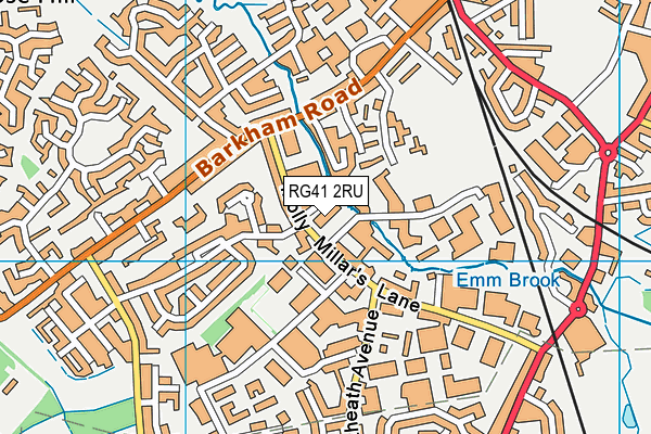 RG41 2RU map - OS VectorMap District (Ordnance Survey)