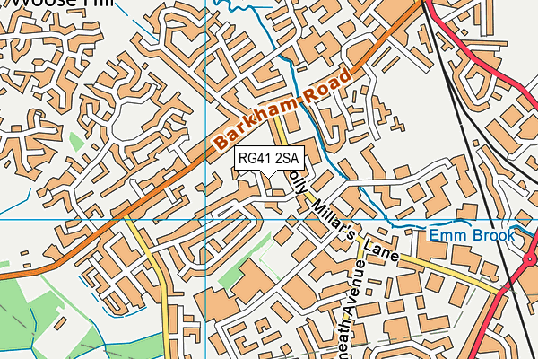 RG41 2SA map - OS VectorMap District (Ordnance Survey)