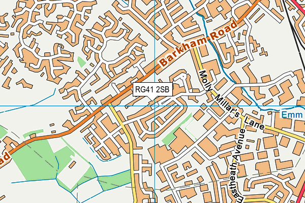 RG41 2SB map - OS VectorMap District (Ordnance Survey)