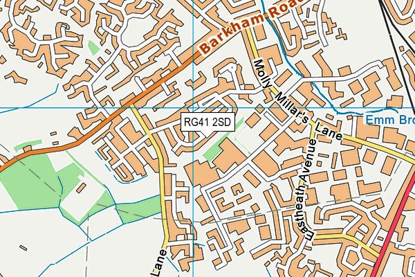 RG41 2SD map - OS VectorMap District (Ordnance Survey)