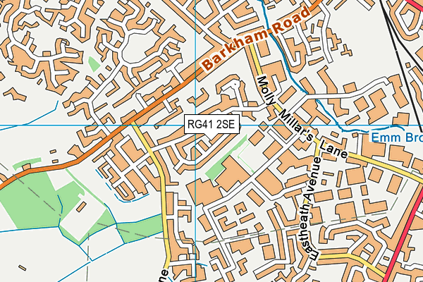 RG41 2SE map - OS VectorMap District (Ordnance Survey)