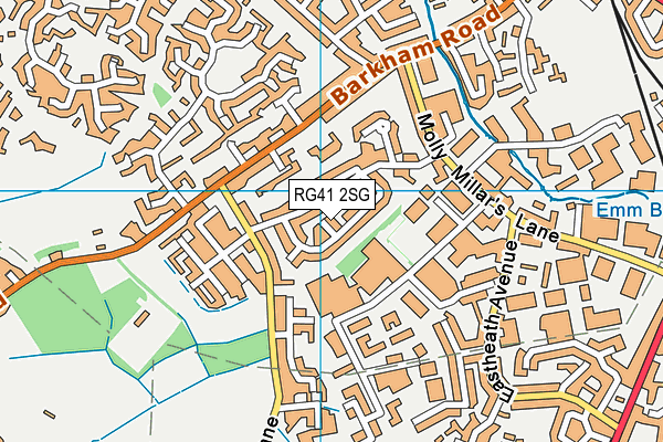 RG41 2SG map - OS VectorMap District (Ordnance Survey)