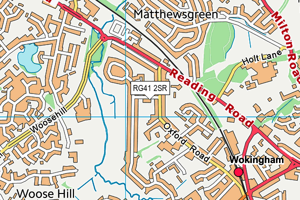 RG41 2SR map - OS VectorMap District (Ordnance Survey)