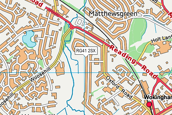 RG41 2SX map - OS VectorMap District (Ordnance Survey)