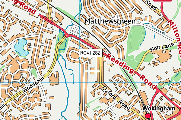 RG41 2SZ map - OS VectorMap District (Ordnance Survey)