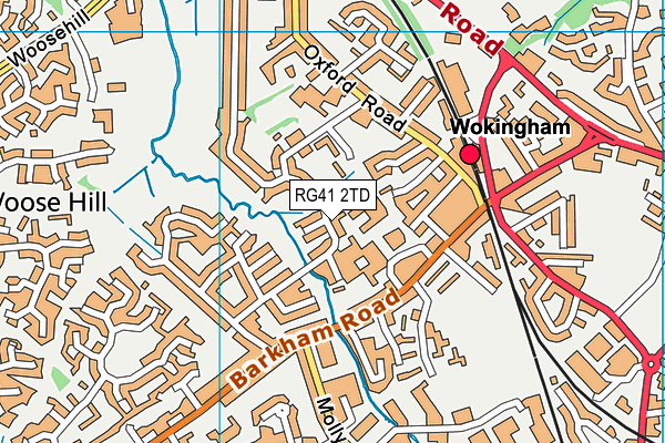 RG41 2TD map - OS VectorMap District (Ordnance Survey)