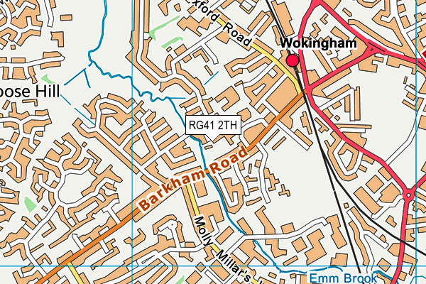 RG41 2TH map - OS VectorMap District (Ordnance Survey)