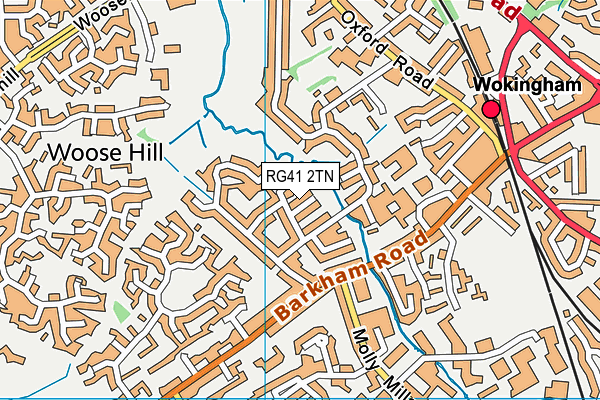 RG41 2TN map - OS VectorMap District (Ordnance Survey)