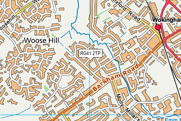 RG41 2TP map - OS VectorMap District (Ordnance Survey)