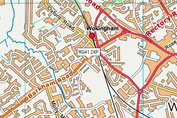 RG41 2XP map - OS VectorMap District (Ordnance Survey)