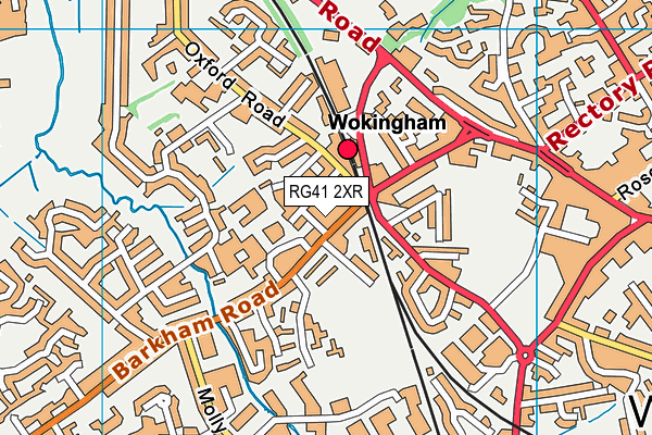 RG41 2XR map - OS VectorMap District (Ordnance Survey)
