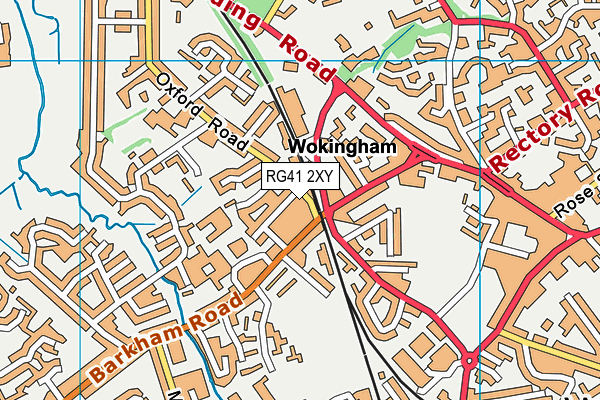 RG41 2XY map - OS VectorMap District (Ordnance Survey)