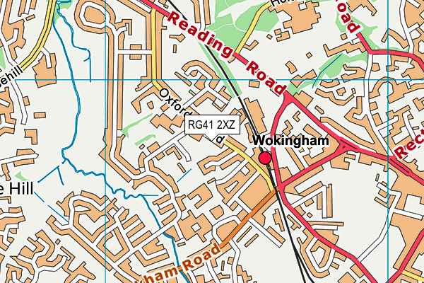 RG41 2XZ map - OS VectorMap District (Ordnance Survey)