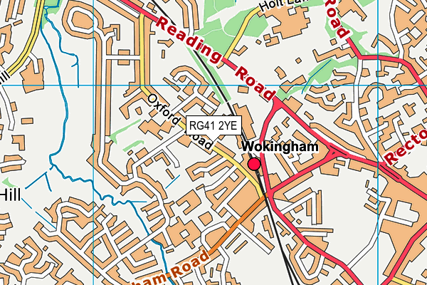 RG41 2YE map - OS VectorMap District (Ordnance Survey)
