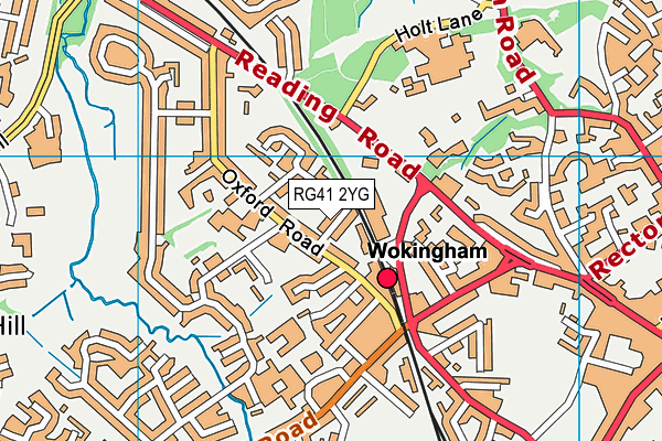 RG41 2YG map - OS VectorMap District (Ordnance Survey)