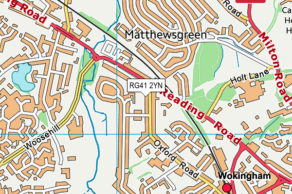 RG41 2YN map - OS VectorMap District (Ordnance Survey)