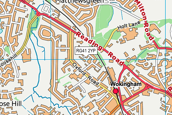 RG41 2YP map - OS VectorMap District (Ordnance Survey)