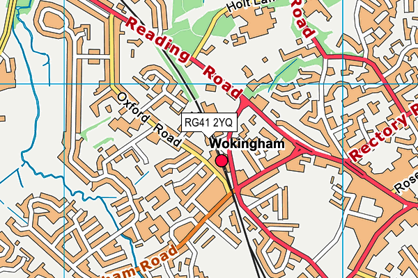 RG41 2YQ map - OS VectorMap District (Ordnance Survey)