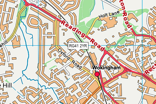 RG41 2YR map - OS VectorMap District (Ordnance Survey)