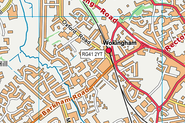 RG41 2YT map - OS VectorMap District (Ordnance Survey)